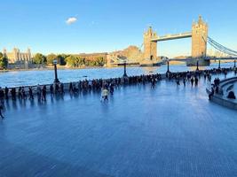 London in the UK in September 2022. People in a queue to see the Queen lying in state. photo
