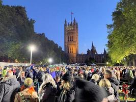 London in the UK in September 2022. People in a queue to see the Queen lying in state. photo