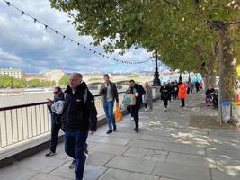 London in the UK in September 2022. People in a queue to see the Queen lying in state. photo