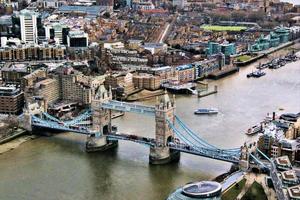 An aerial view of London photo