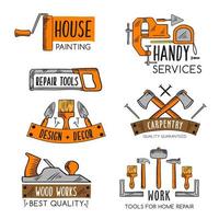 Vector icons template of home repair handy service