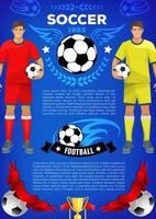 Soccer sport game banner for football club or team vector