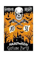 Halloween vector poster horror skull party