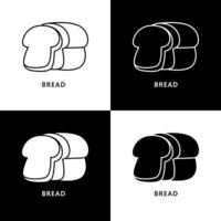 Bread Breakfast Logo. Food and Drink Illustration. Bakery and pastry Icon Symbol vector