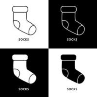 Socks Cartoon Logo Icon. Sock winter christmas Symbol Illustration vector