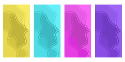 Abstract Background Wave Concept Bundle Set For Wallpaper Stand Banner Template vector