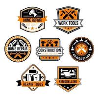 Vector work tools for home repair icons set