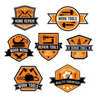 Hardware work tool isolated icons vector
