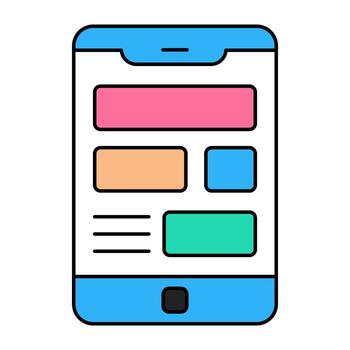 An editable design icon of web design vector