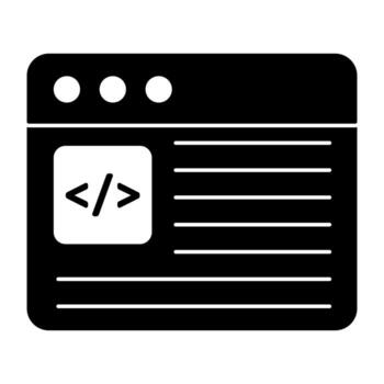 A unique design icon of web coding vector