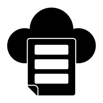 icono de diseño moderno de archivo en la nube vector