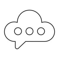 un diseño de icono de chat en la nube vector