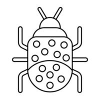 A flat design icon of bug vector