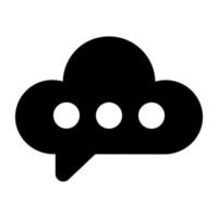 un diseño de icono de chat en la nube vector