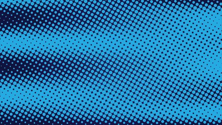 Blue background with halftone decoration. Vector dotted sparkles or halftone shine pattern texture. Suit for banner, presentation design, flyer, and poster