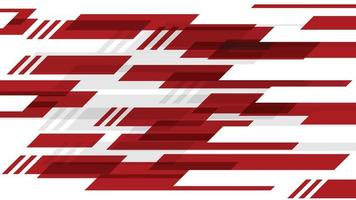 Abstract technology geometric red and white color shiny motion background.. vector