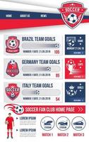 Vector web page football soccer design template