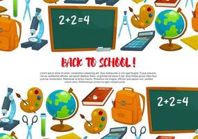 Welcome back to school banner design vector