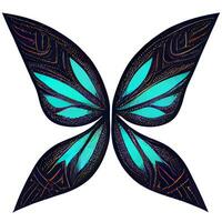 mariposa dibujada a mano elegantes elementos de diseño decorativo tribales para tatuajes o impresiones carteles arte de la pared calcomanías de vinilo, vector