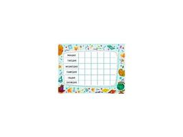 Back to School flat vector timetable schedule