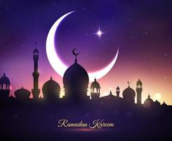 tarjeta de felicitación de vector para vacaciones de ramadan kareem