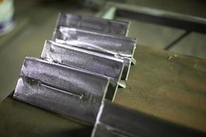 Steel billets. Polished metal. Subassemblies. photo