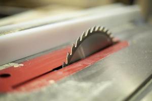 Circular saw for wood. Sharp blade. photo