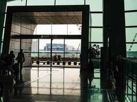 Shantou.China-03 April 2018.Unacquainted people in Shantou internation airport city China.Shantou city of Teochew people in Guangdong province China photo