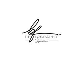 Letter BF Signature Logo Template Vector