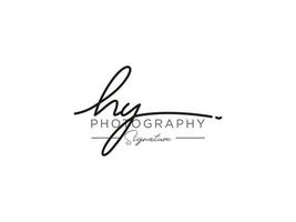 Letter HY  Signature Logo Template Vector