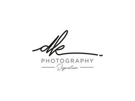 Letter DK Signature Logo Template Vector