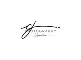 Letter CJ Signature Logo Template Vector