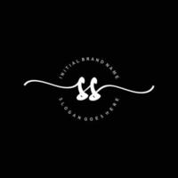 Initial SS handwriting logo template vector