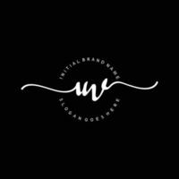 Initial UV handwriting logo template vector