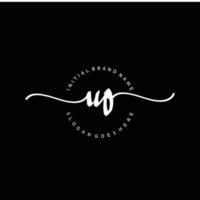 Initial UO handwriting logo template vector