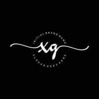 Initial XG handwriting logo template vector