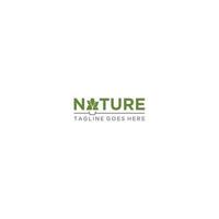 Nature Logo with Plant in A vector