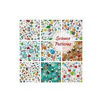 Science seamless patterns for education design vector