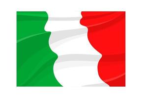 Italian flag background in 3d style vector