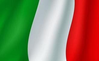 Flag of Italy 3d background vector