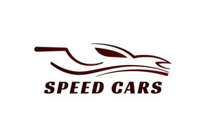 abstract line speed car logo vector