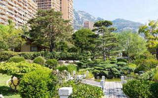 Monte Carlo - Japanese garden with the city in the background photo