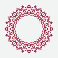 circle frame with vintage style and retro color. vintage round ornament vector