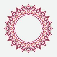 circle frame with vintage style and retro color. vintage round ornament vector