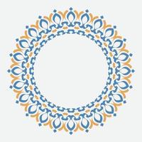 circle frame with vintage style and retro color. vintage round ornament vector