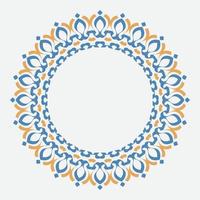 circle frame with vintage style and retro color. vintage round ornament vector