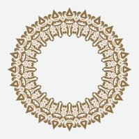 circle frame with vintage style and retro color. vintage round ornament vector