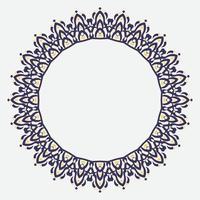 circle frame with vintage style and retro color. vintage round ornament vector