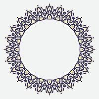 circle frame with vintage style and retro color. vintage round ornament vector