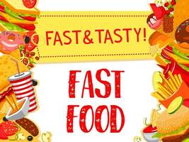 Vector fast food restaurant menu poster